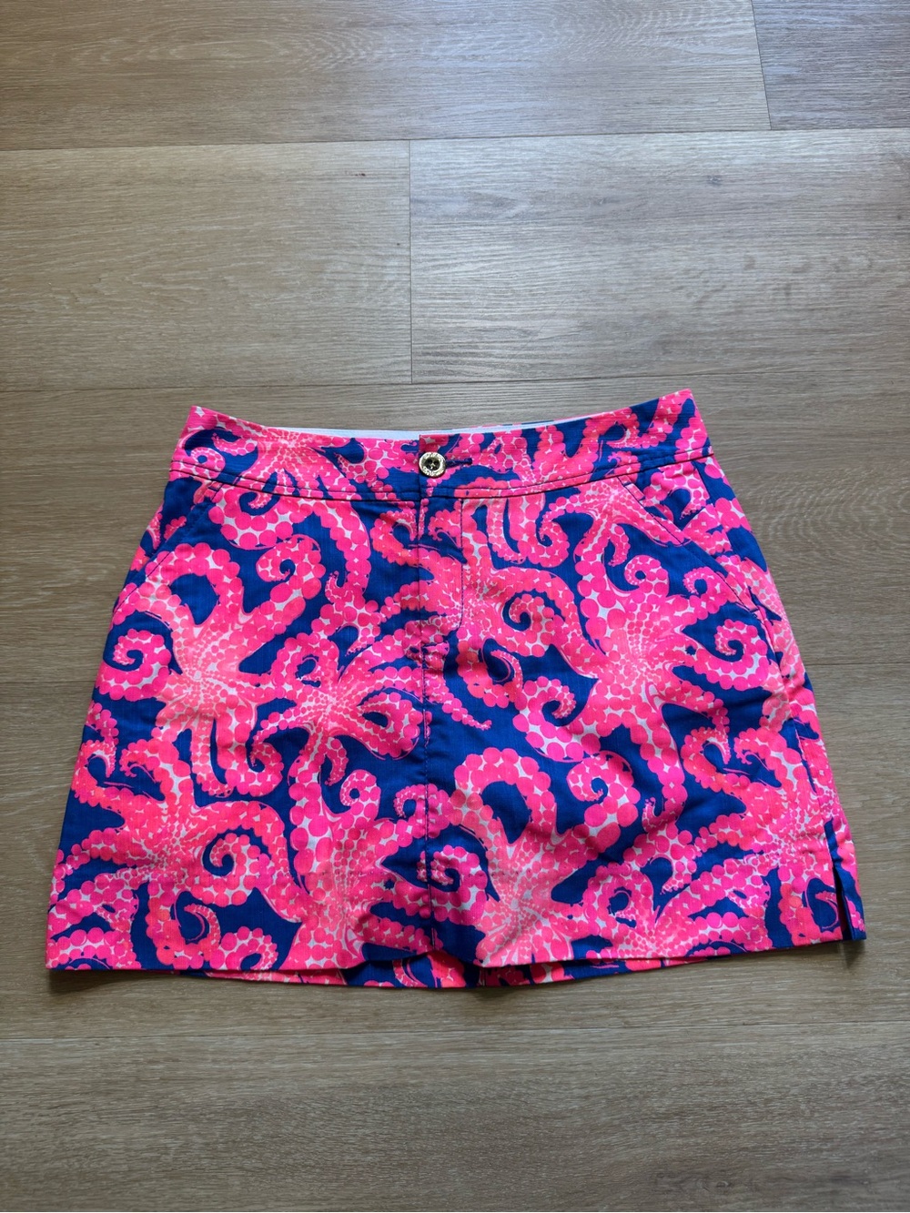 Lilly Pulitzer Navy & Hot Pink Octopus-Print Skort